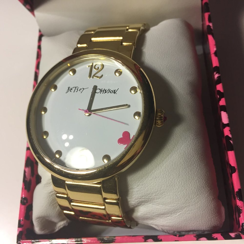 ⌚︎💖BETSEY JOHNSON Watch BJ00016-06 NEEDS BATTERY
